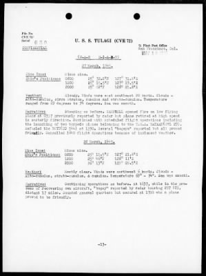 USS TULAGI > War Diary, 3/1/45 to 5/31/45