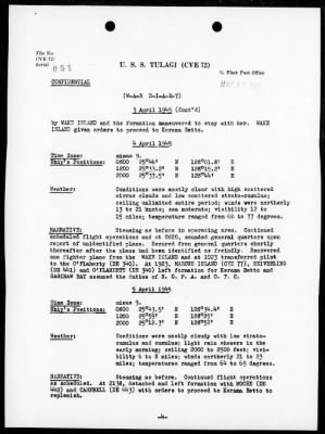 USS TULAGI > War Diary, 3/1/45 to 5/31/45