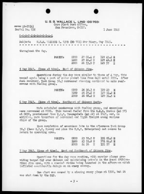 USS WALLACE L LIND > War Diary, 5/1-31/45