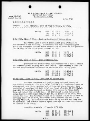 USS WALLACE L LIND > War Diary, 5/1-31/45