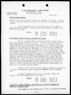 USS WALLACE L LIND > War Diary, 5/1-31/45