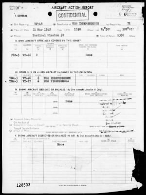 Thumbnail for VF-46 > ACA Reps Nos 71-81 - Air opers against the Ryukyu Islands and Japan, 5/31/45 - 6/10/45