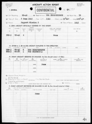 VF-46 > ACA Reps Nos 71-81 - Air opers against the Ryukyu Islands and Japan, 5/31/45 - 6/10/45