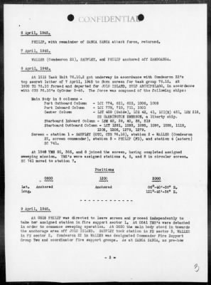 COMDESRON 22 > War Diary, 4/1-30/45