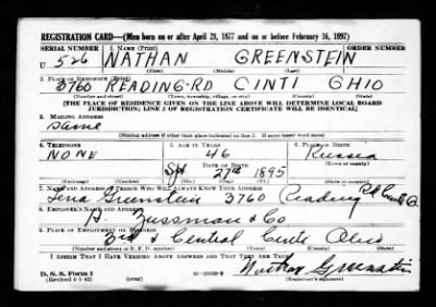 Thumbnail for Nathan > Greenstein, Nathan (1895)