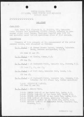 COM MTB RON's 7th FLEET > War Diary, 6/1-30/45