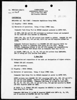 COMPHIBGR 9 > War Diary, 6/1-30/45