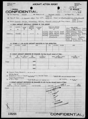 VS-66 > ACA Rep #87-Air opers against the Marshall Islands on 8/3/45