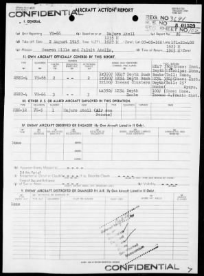 Thumbnail for VS-66 > ACA Reps Nos 85-86-Air opers against the Marshall Islands on 8/1 & 2/45