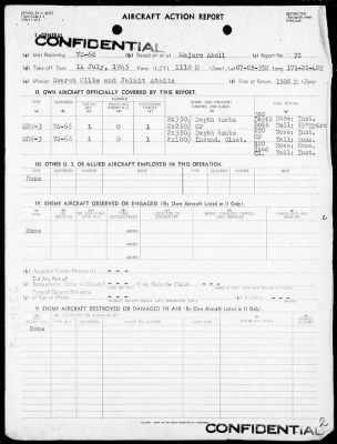 Thumbnail for VS-66 > ACA Rep #72 - Bombing and strafing Jaluit Island, Marshalls on 7/14/45