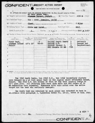 Thumbnail for VS-66 > ACA Rep #73 - Air opers against the Marshall Islands on 7/15/45