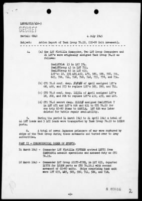 COMTASK-GROUP 76.19 > Rep of opers in the movement of development forces to Luzon Island, Philippines, 3/14/45-4/24/45