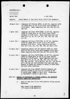 COMTASK-GROUP 76.19 > Rep of opers in the movement of development forces to Luzon Island, Philippines, 3/14/45-4/24/45