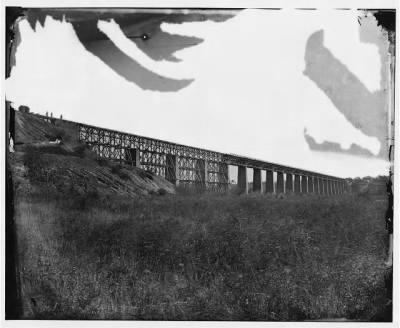 Thumbnail for 1185 - Farmville, Virginia (vicinity). High Bridge over the Appomattox River North west view