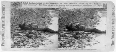 Thumbnail for 1202 - Rebel soldier killed in the trenches of Fort Mahone, called by the soldiers 'Fort Damnation'