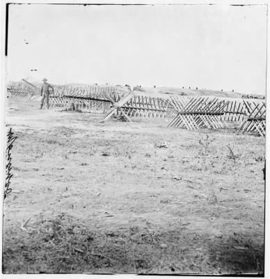 1396 - Petersburg, Virginia. Chevaux-de-frise in front of Confederate works