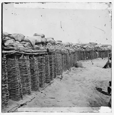 1578 - Petersburg, Virginia. Fort Sedgwick. Gabions heightened by sand bags