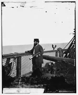 1665 - Adm. David D. Porter, Lt. Commander, on deck of U.S. Steamship Fulton.