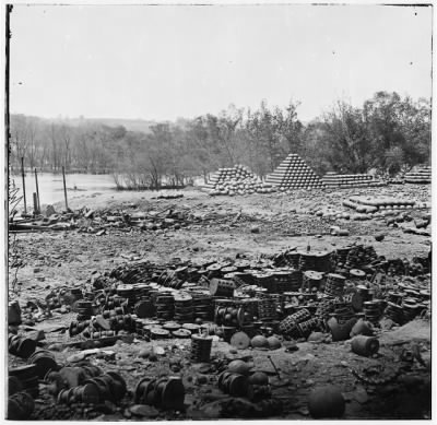 Thumbnail for 1684 - Richmond, Virginia. Stacked and scattered ammunition near the State Arsenal