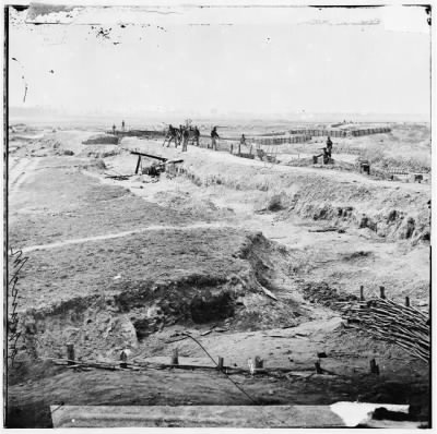 1910 - Petersburg, Virginia. Confederate breastworks in front of Petersburg