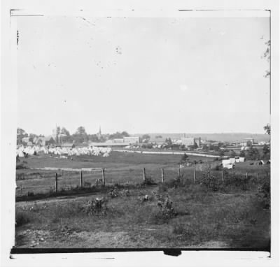 Thumbnail for 1928 - Culpeper, Virginia. Distant view of town and Federal camp