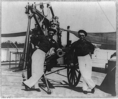 1930 - On deck of U.S. gunboat Hunchback