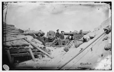 Thumbnail for 2045 - Morris Island, South Carolina. Naval Battery. Two 80-pounder Whitworths. Breaching battery against Fort Sumpter