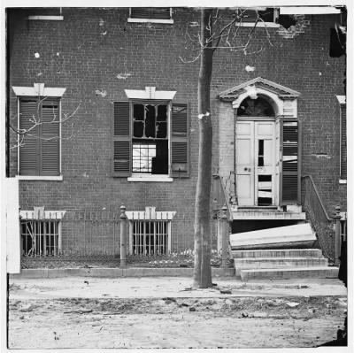 Thumbnail for 2086 - Petersburg, Virginia. Shattered doorway of house on Bolingbroke Street