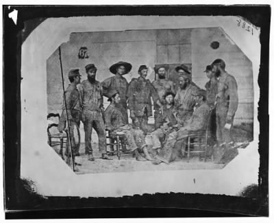 Thumbnail for 2148 - Non-commissioned officers, 19th Iowa Infantry, exchanged prisoners from Camp Ford, Texas. Photographed at New Orleans on their arrival