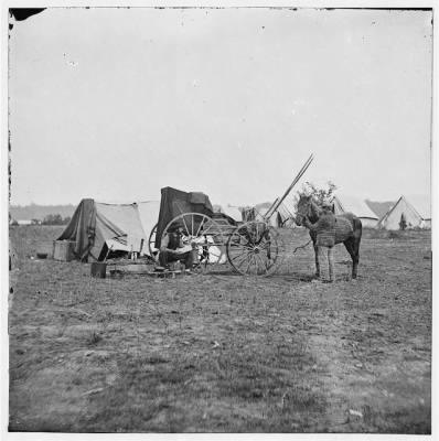 2187 - Cold Harbor, Va. Photographer's wagon and tent