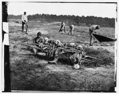 2294 - Cold Harbor, Va. African Americans collecting bones of soldiers killed in the battle