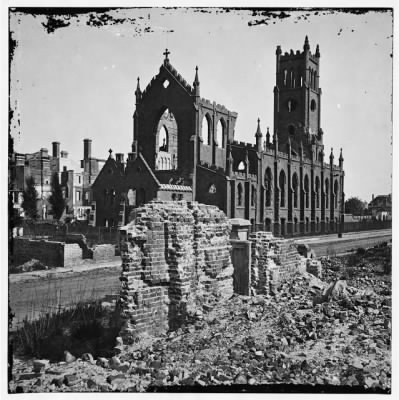 Thumbnail for 2460 - Charleston, S.C. Roman Catholic Cathedral of St. John and St. Finbar (Broad and Legare Streets) destroyed in the fire of December 1861