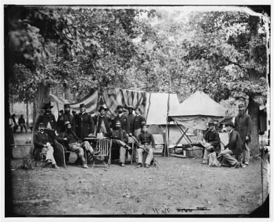 2506 - Bealton, Virginia. Regimental staff 93d New York Infantry. (Morgan Rifles)