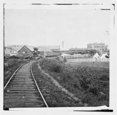 2542 - Culpeper Court House, Va. Freight train on Orange and Alexandria Railroad