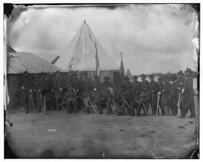 Thumbnail for 2553 - Prospect Hill, Virginia. Officers of 13th New York Cavalry (Seymour Light)