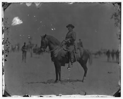 2600 - Washington. D.C., vicinity. Maj. Gen. Alexander M. McCook on horseback, Brightwood