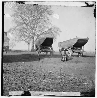 Thumbnail for 2820 - Unknown location. Pontoon boats on wheeled carriages