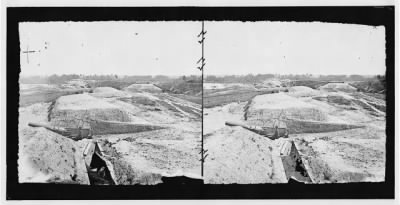 Thumbnail for 2838 - Dutch Gap Canal, James River, Virginia. Confederate Battery Brooke on James River above Dutch Gap Canal