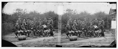 2889 - Cumberland Landing, Va. Gens. Andrew A. Humphreys, Henry W. Slocum, William B. Franklin, William F. Barry, and John Newton, with friends