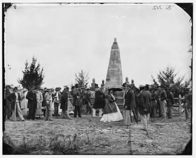 Thumbnail for 2894 - Bull Run, Va. Dedication of the battle monument; Judge Abram B. Olin of the District of Columbia Supreme Court, who delivered the address, stands by the rail