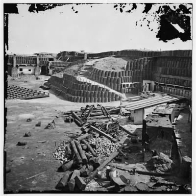 2895 - Charleston, S.C. Interior of Fort Sumter, with gabion reinforcements