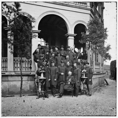 2956 - Charleston, South Carolina. Gen. John P. Hatch and staff at headquarters, South Battery