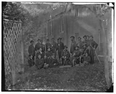 3110 - Portrait of Maj. Gen. Alfred Pleasonton, officer of the Federal Army, and staff, Warrenton, Va.