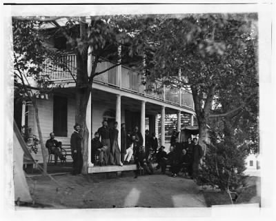 3275 - District of Columbia. Officers of 3d Battalion 15th New York Heavy Artillery at Brigade headquarters, Fort Lincoln