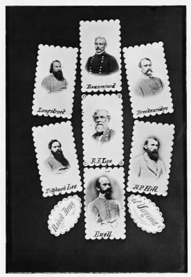 3276 - Rebel Army of Virginia: Longstreet, Beauregard, Breckenridge, Fitzhugh Lee, R.E. Lee, A.P. Hill, and Ewell