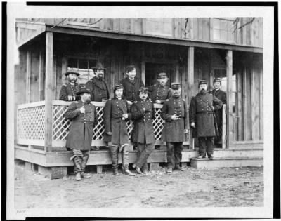 Thumbnail for 3506 - Group of officers at Acquia Creek, February, 1863