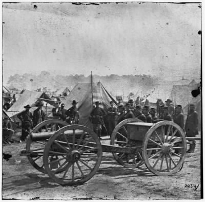 Thumbnail for 3555 - The Peninsula, Va. A 12-pdr. howitzer gun captured by Butterfield's Brigade near Hanover Court House, May 27, 1862