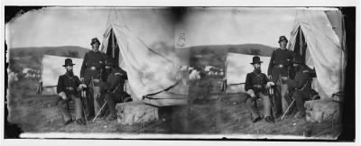 Thumbnail for 3683 - Antietam, Md. Col. John S. Crocker, Lt. Col. Benjamin C. Butler, and adjutant of 93d New York Volunteers