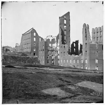 3693 - Richmond, Virginia. Ruined buildings in the burnt district