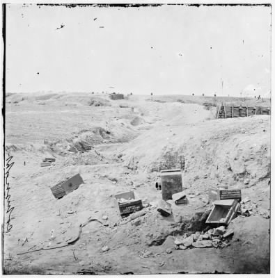 3702 - Petersburg, Virginia. Interior view of Confederate works